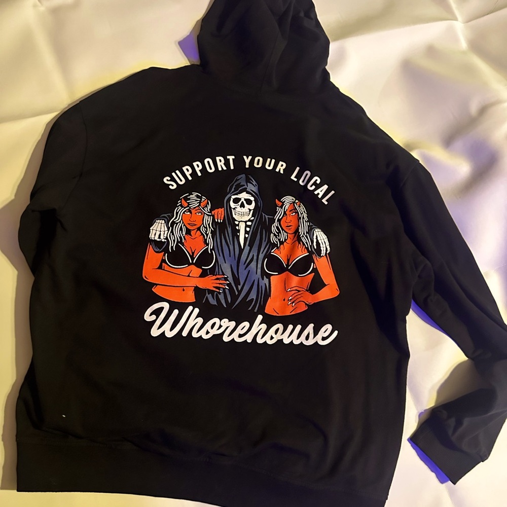 Black novelty hoodie 😈